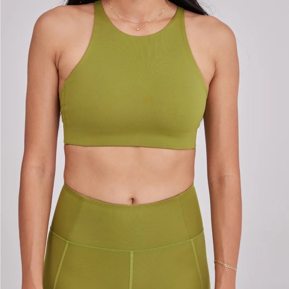 GIRLFRIEND COLLECTIVE SET IN IVY | TOPANGA BRA | 28” LEGGING